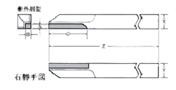 画像1: 精密自動盤用バイト 外削型6.4R/L　（10本/set）(受注後の製作販売品）（H2、微粒子超硬） (1)